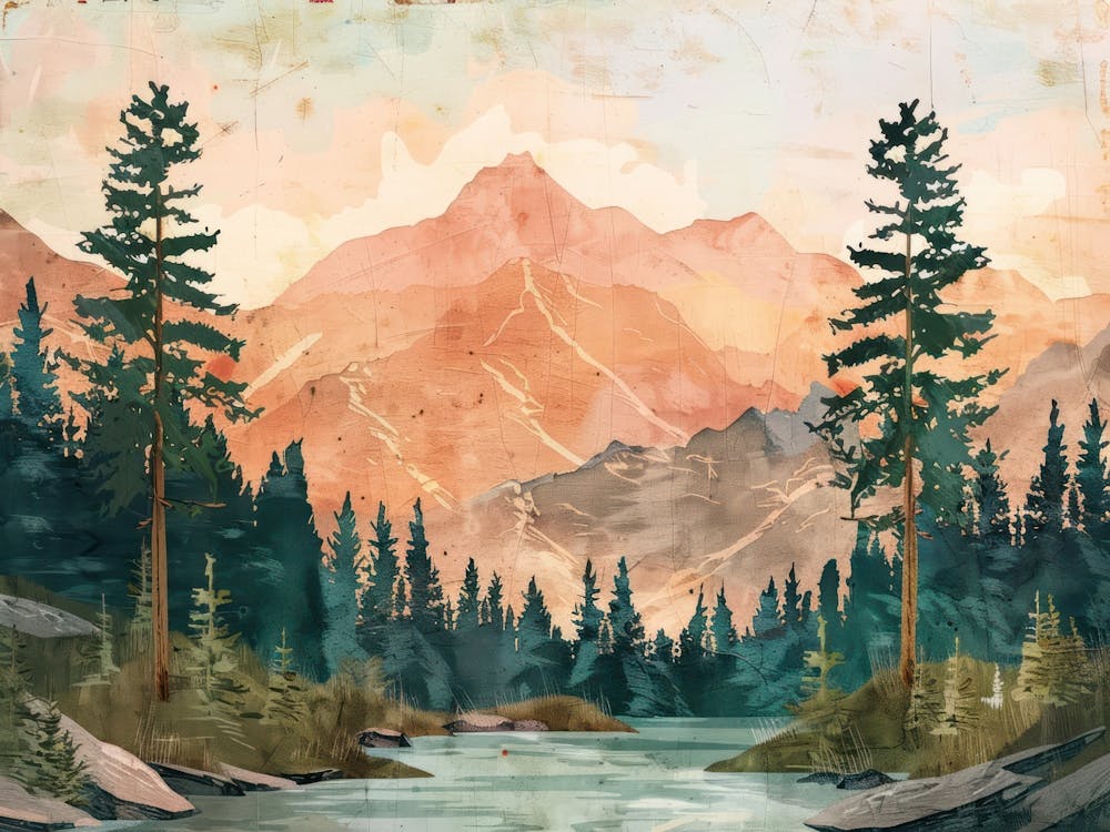 Vintage Landscape Illustration 4