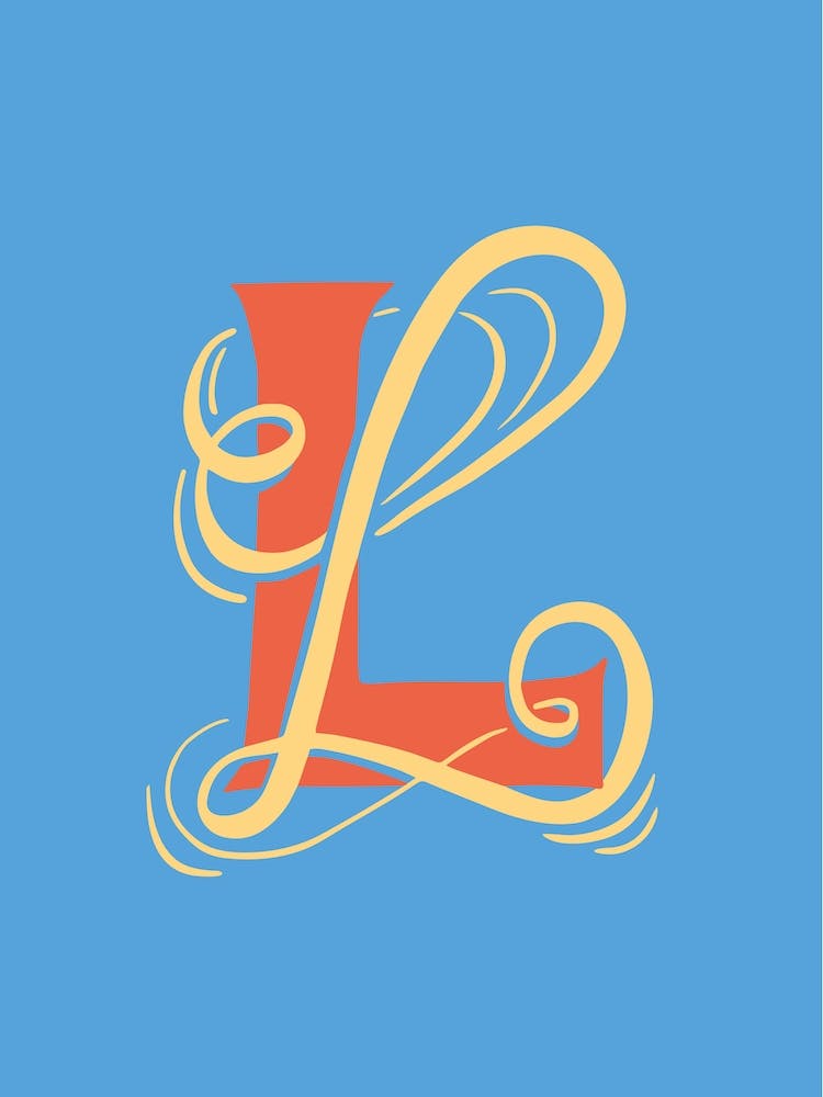 Letter L Typographic