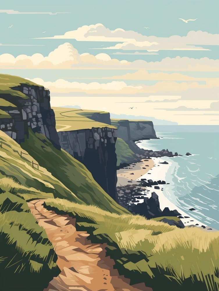 The Causeway Coast Way Northern Ireland 1 Hiking Trail Landscape