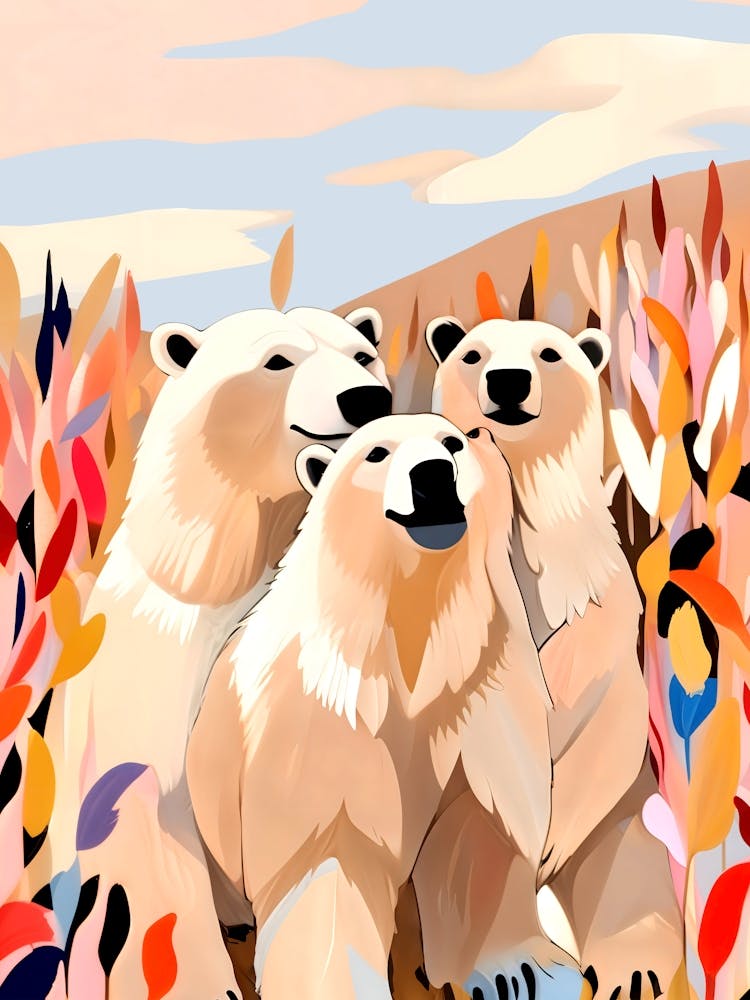 Three Polar Bears