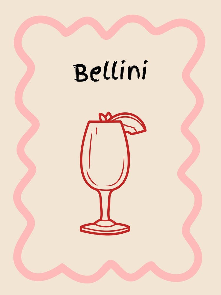 Bellini Doodle Poster Pink & Red