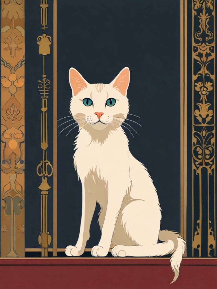 Cat Sitting On A Balcony