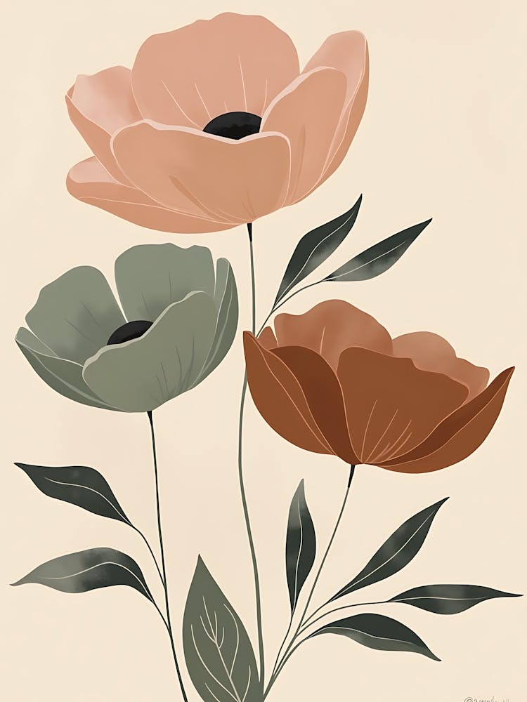 Délicate Composition Florale Sauvage Pastel