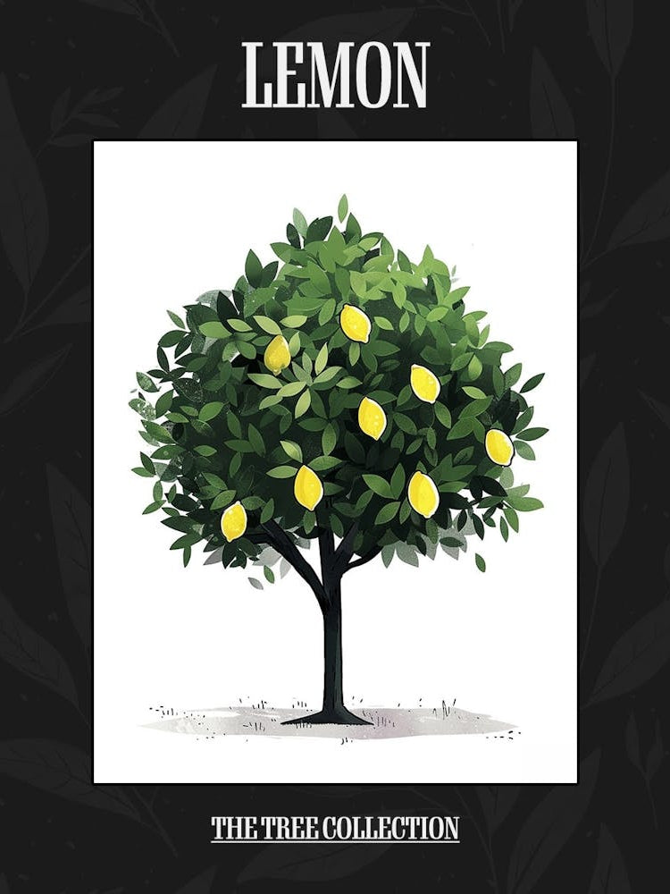 Lemon Tree Pixel Illustration 3 Poster