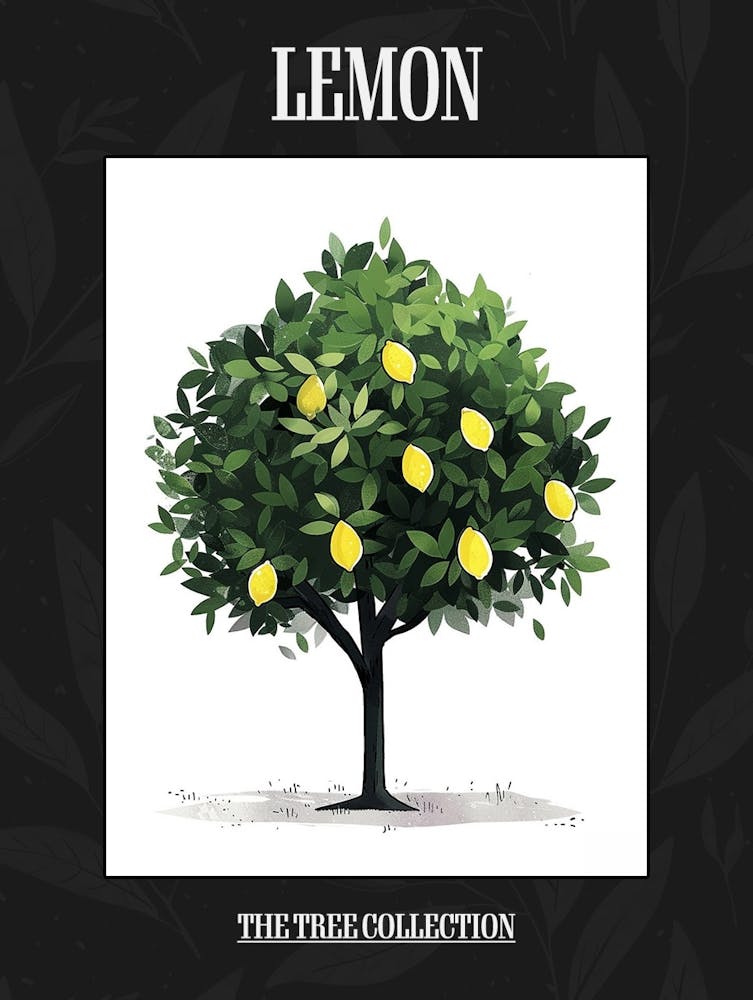 Lemon Tree Pixel Illustration 3 Poster