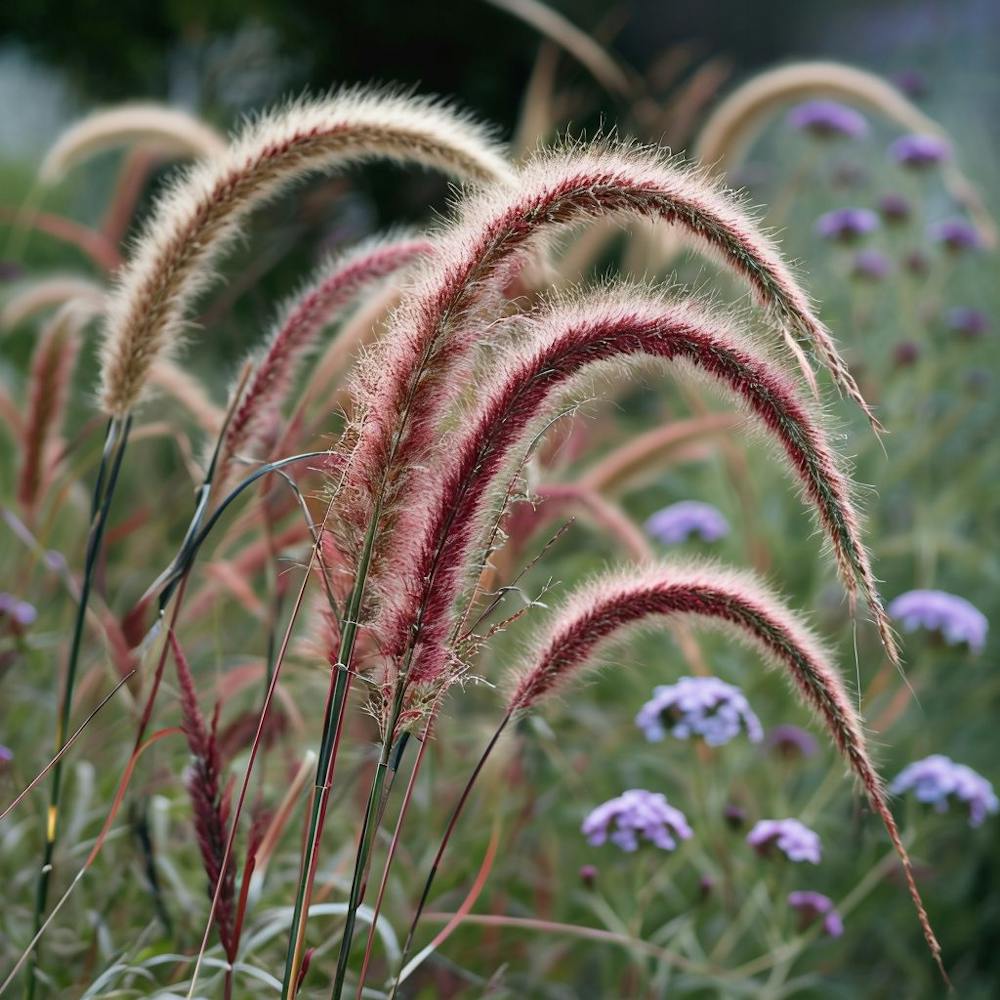Close Up Of Ornamental Grasses With Fluffy Inflorescences 1