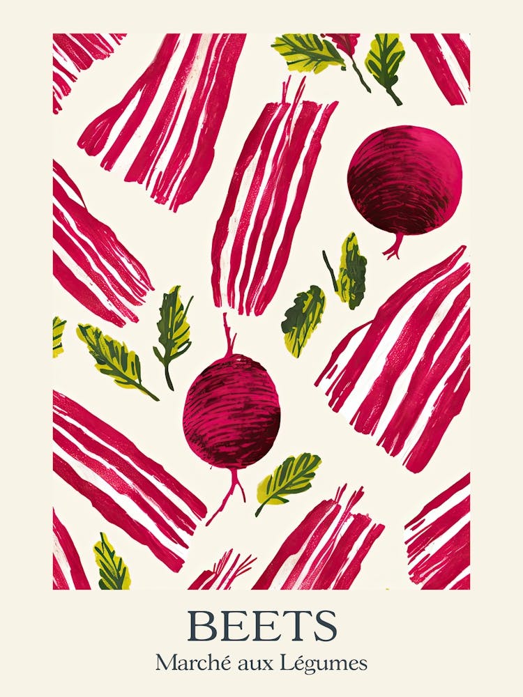 Marche Aux Legumes Beets Summer Illustration 1