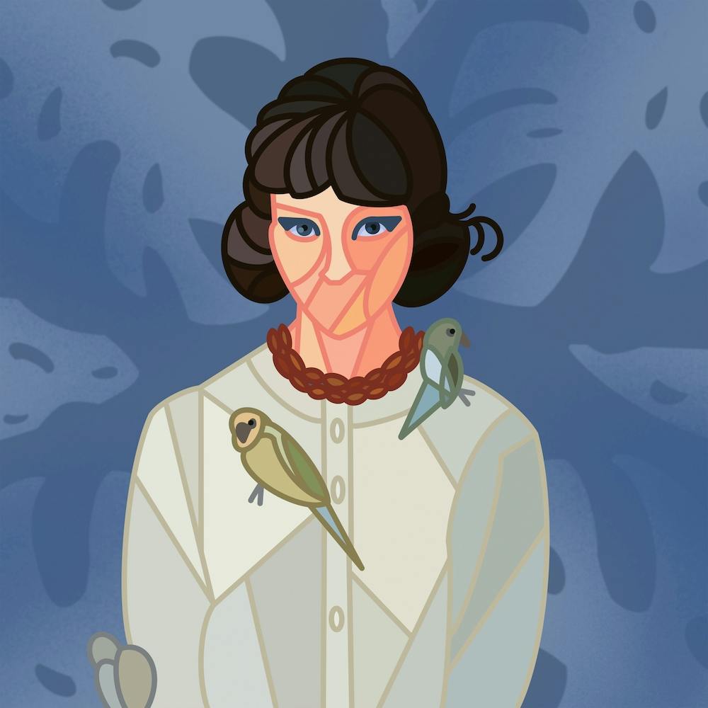 Lady And The Parrots   Hommage Of Anna Karina Square