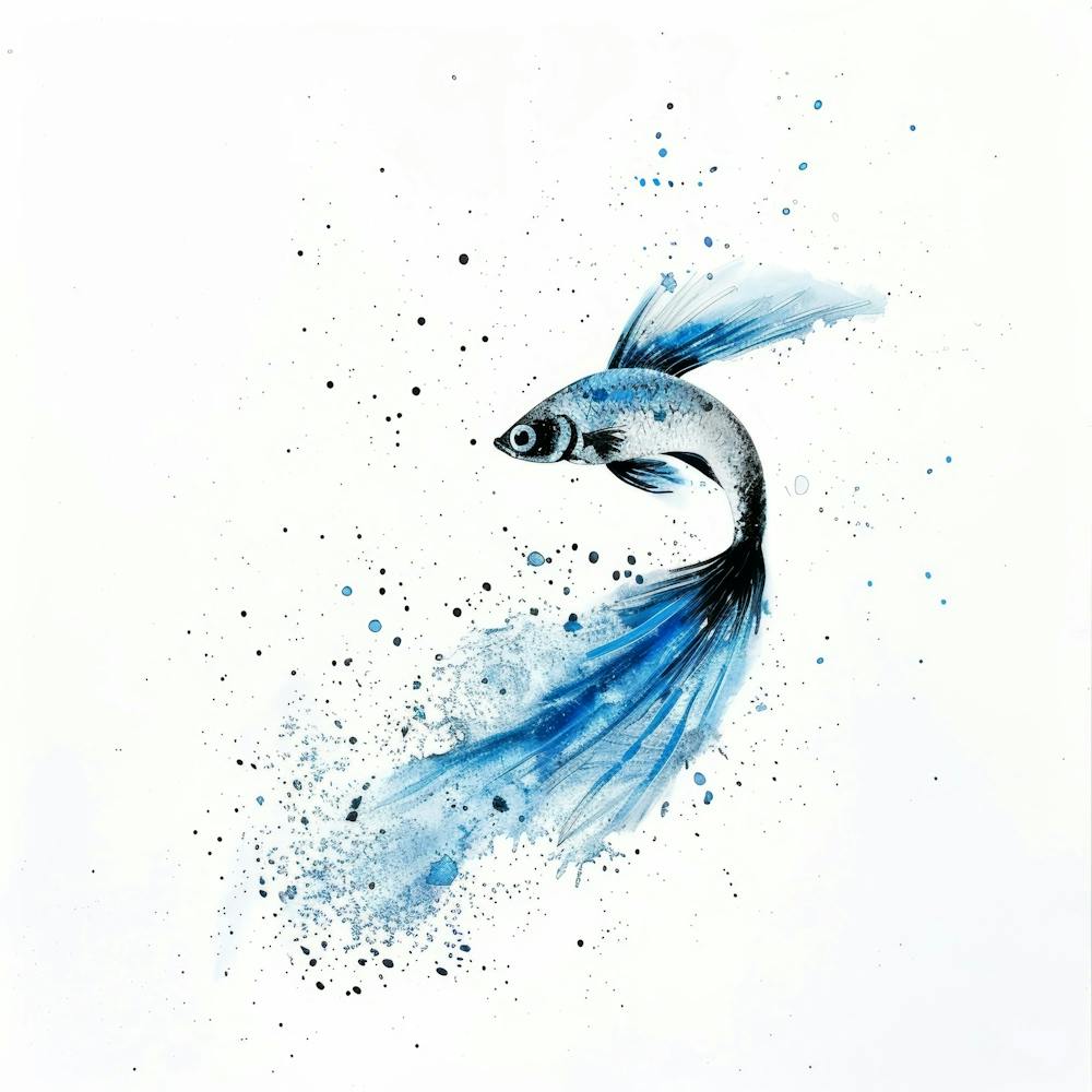 Blue Siamese Fish 1