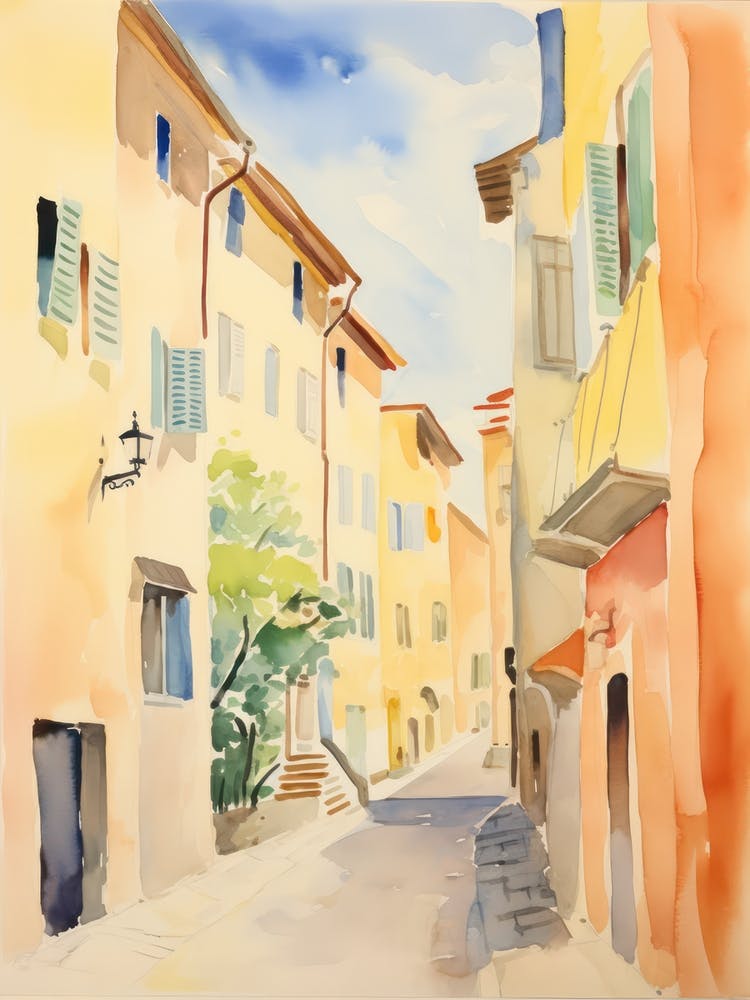 Prato, Italy Watercolour Streets 1