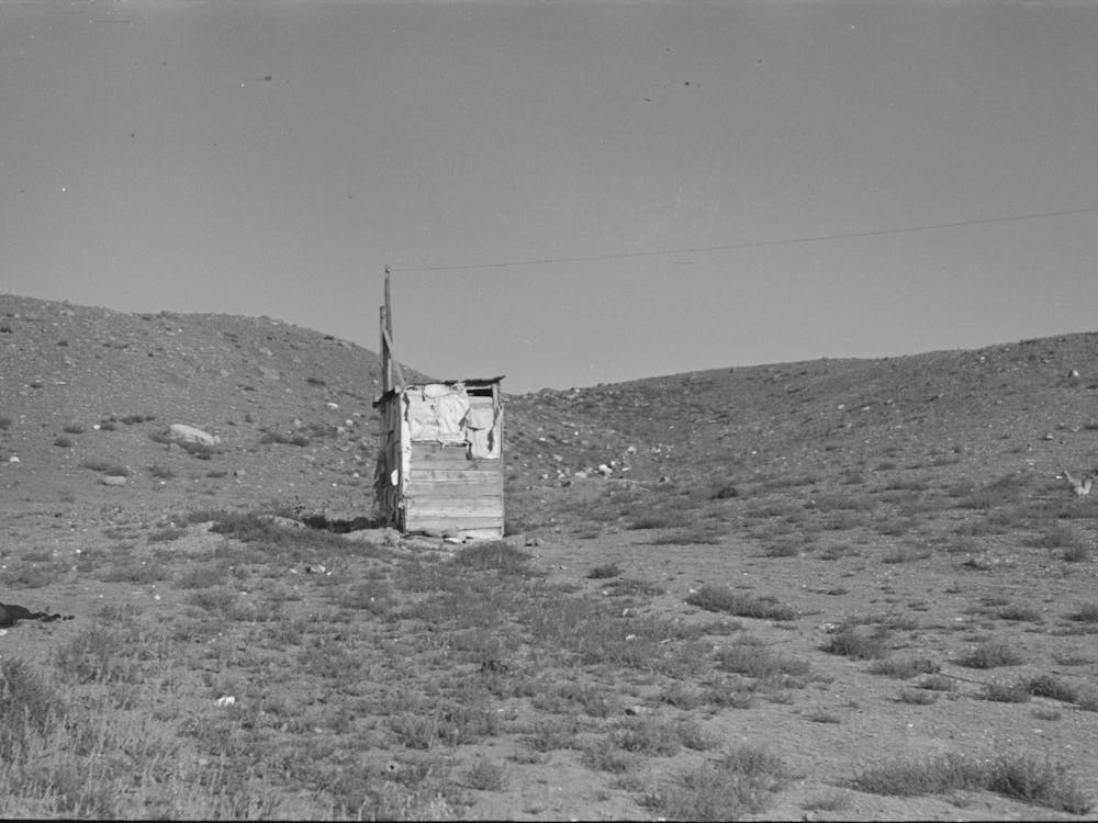 Solitude, An Outhouse On Property Of Frank Weeks, Near Williston, North Dakota By Russell Lee
