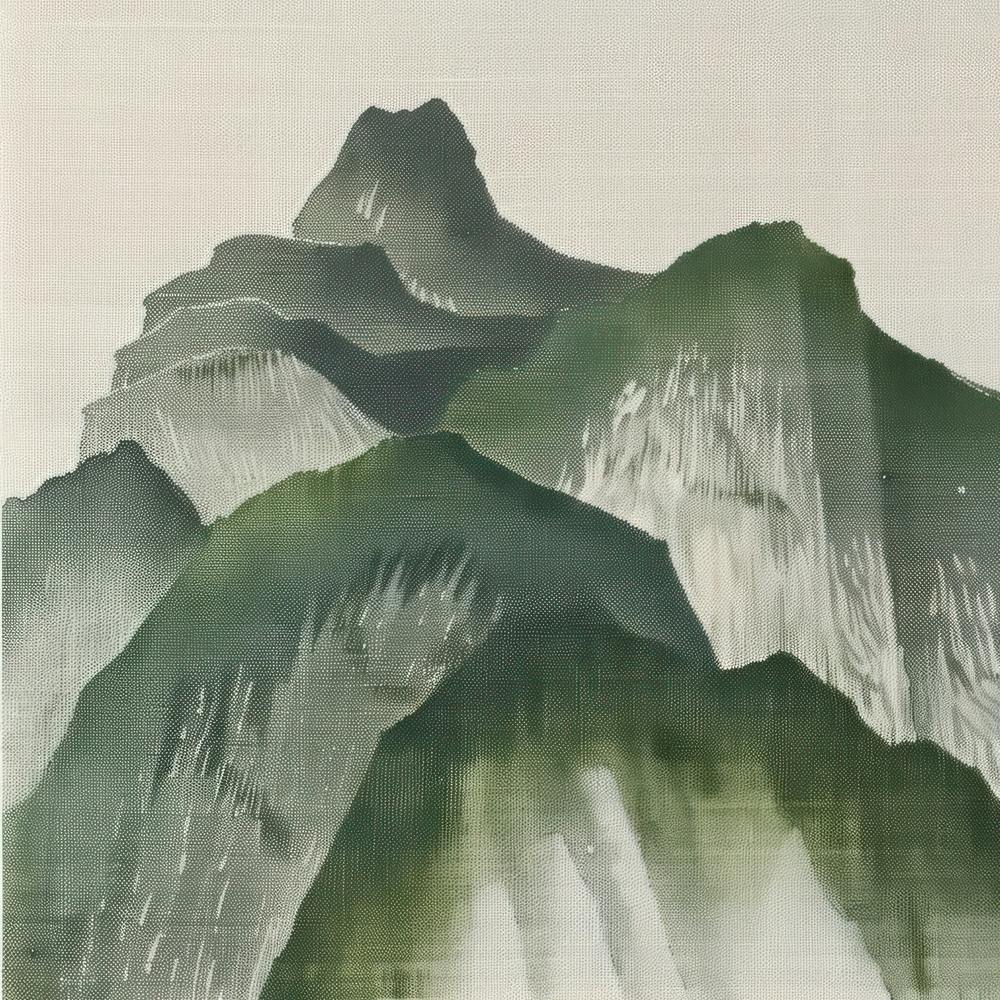 Japanese Watercolour Of Mount Kita 2