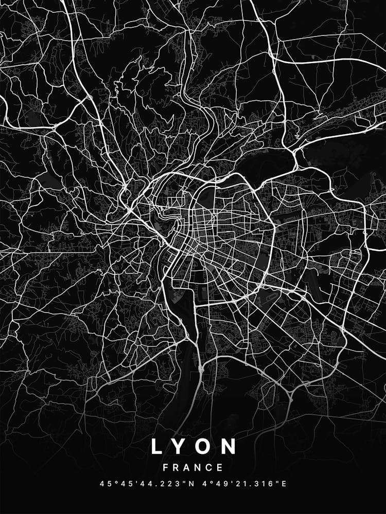 Lyon France Carte Noire