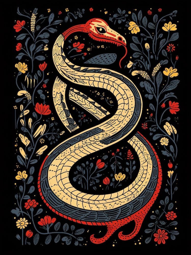Floral Folk Serpent 5