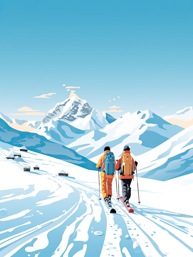 Portillo   Chile, Ski Resort Illustration 1