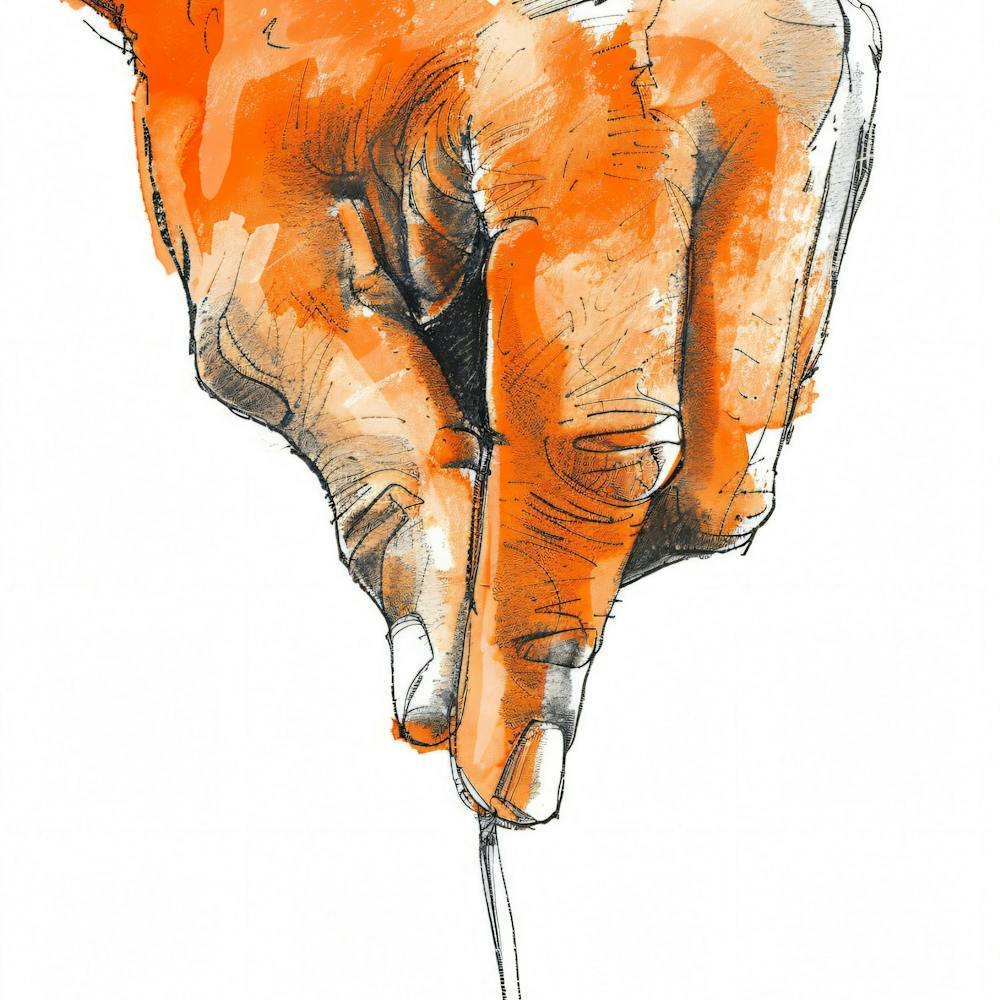Hand Holding A Pencil