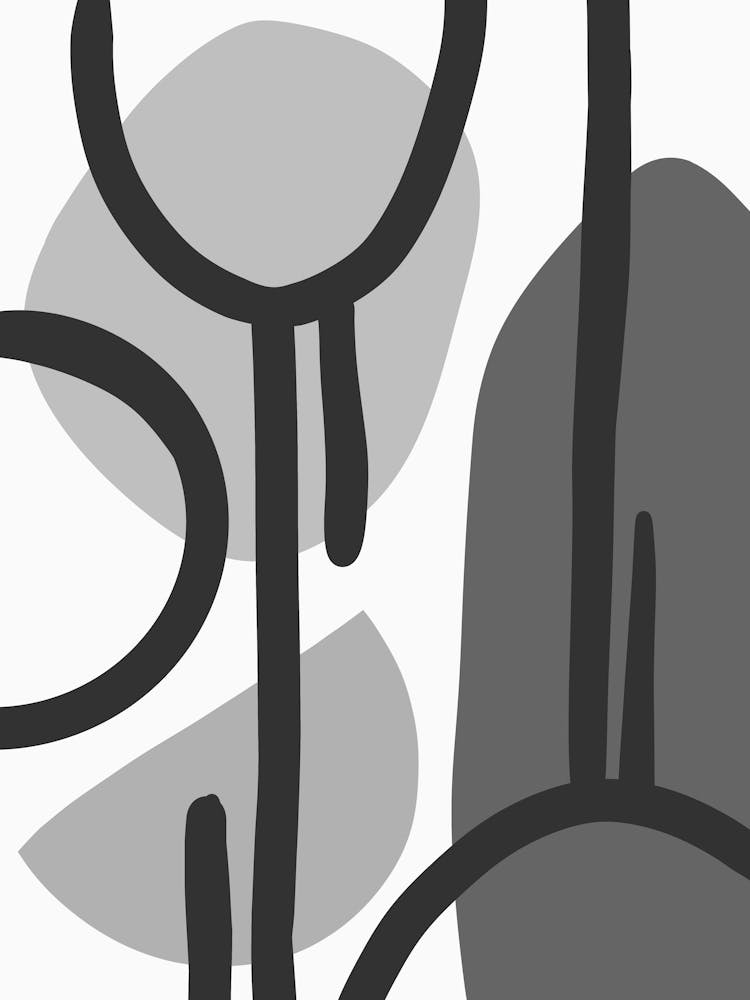 Abstract Black And White Painting 10