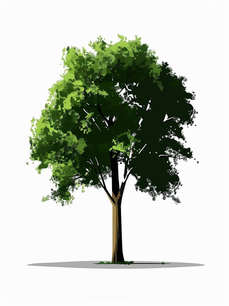 Poplar Tree Pixel Illustration 3