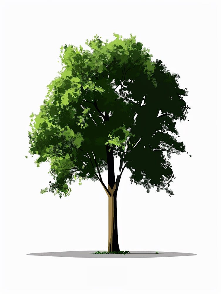 Poplar Tree Pixel Illustration 3