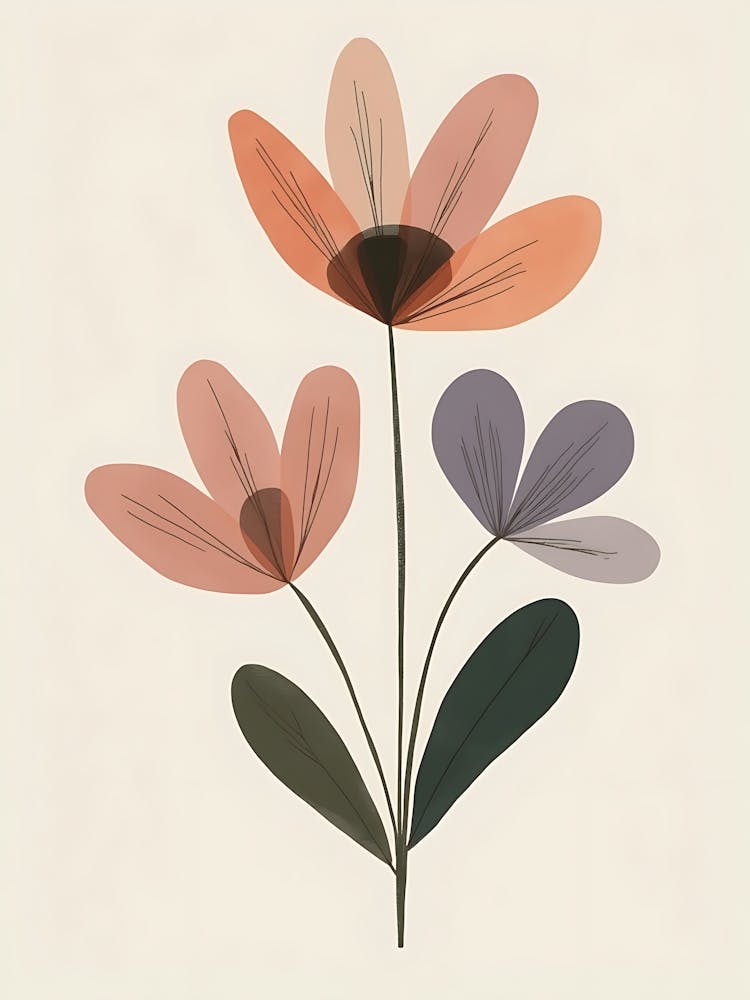 Tranquil Pastel Garden Blooms
