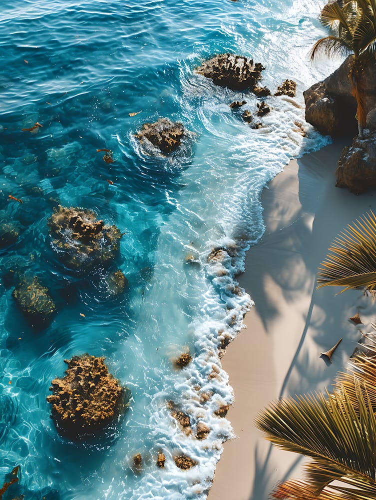 Beach With Palm Trees 1