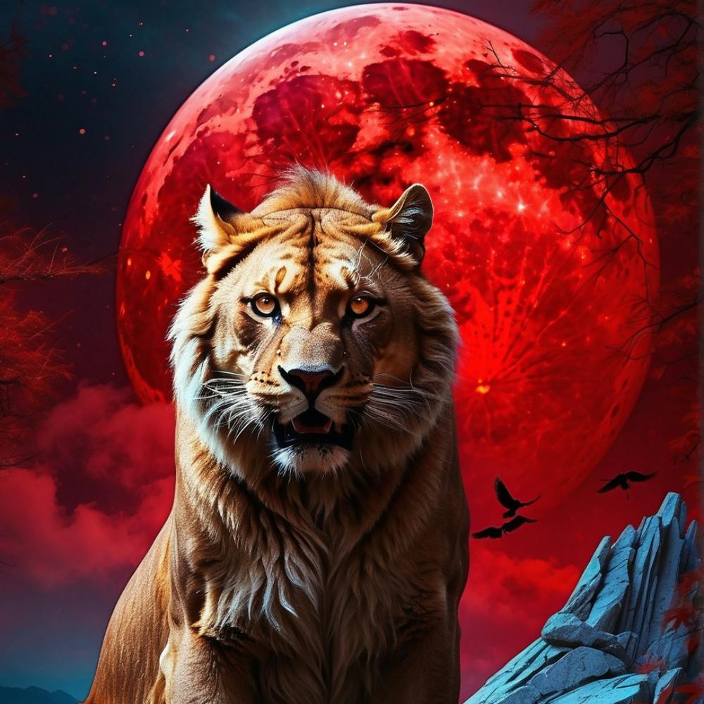 Lion In The Moonlight