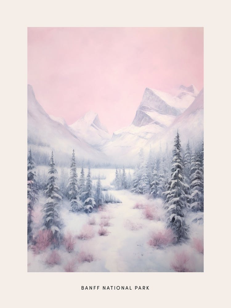 Dreamy Winter National Park Poster  Banff National Park Canada 4
