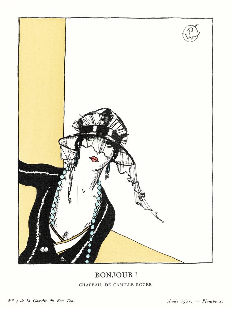 Bonjour! Chapeau de Camille Roger by Porter Woodruff (1921)
