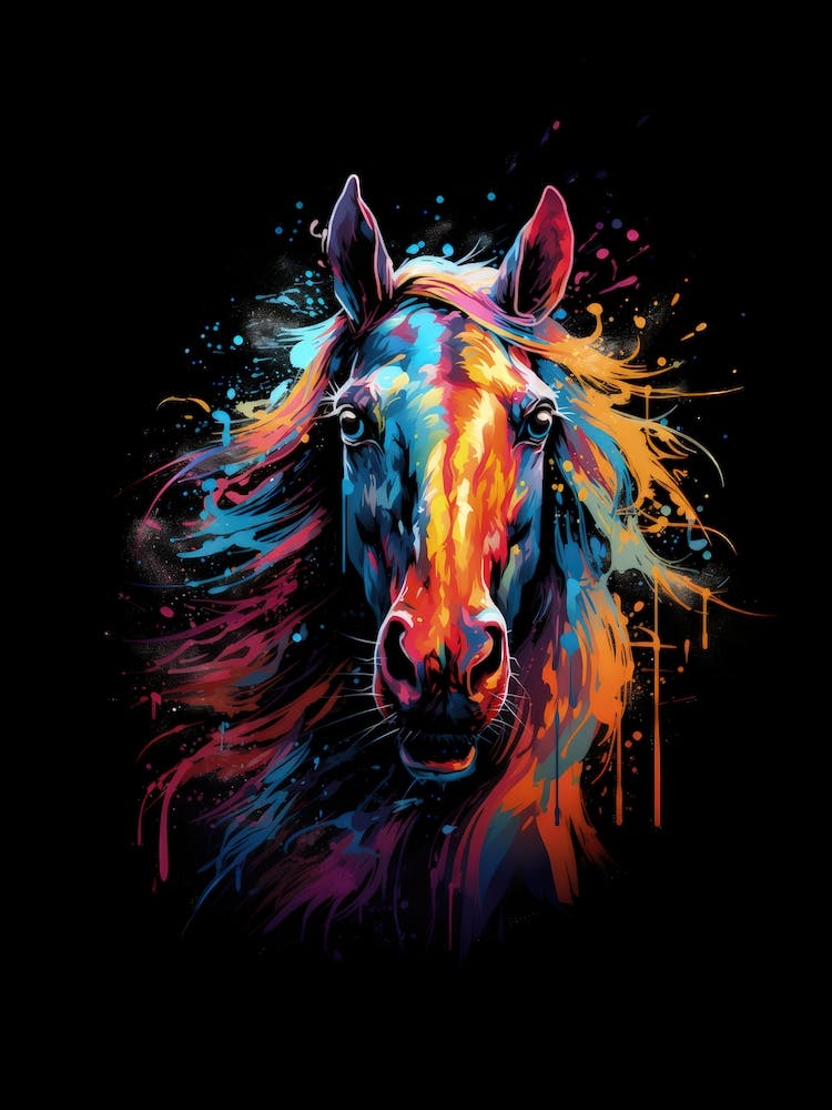 Horse Pop Art wall painting