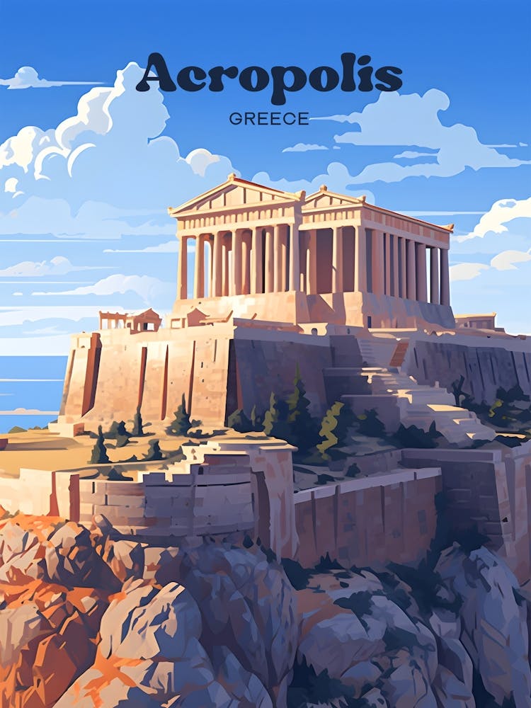 Acropolis Greece 5 Reiseposter 3 4 Resize