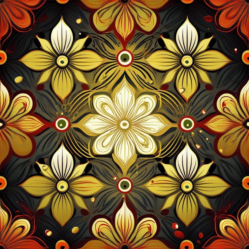 Golden Floral Pattern