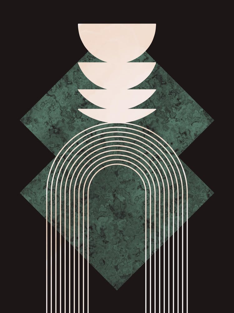 Aquamarine Gem In Black