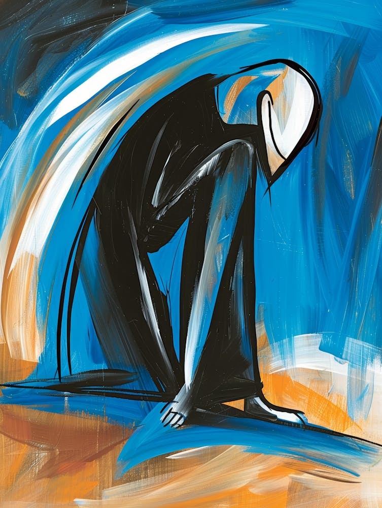 Man In Black And Blue