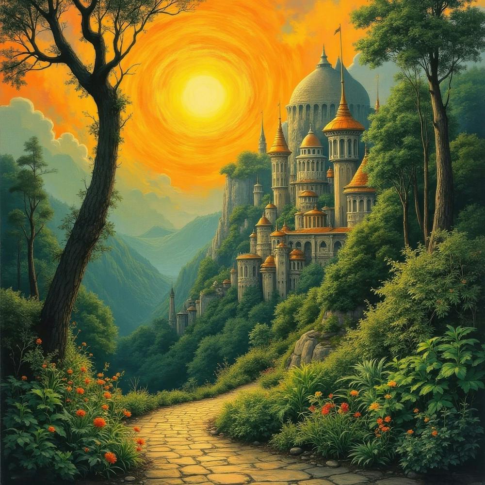 Château au Coucher du Soleil