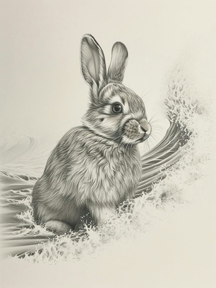 French Lop Rabbit Drawing 3