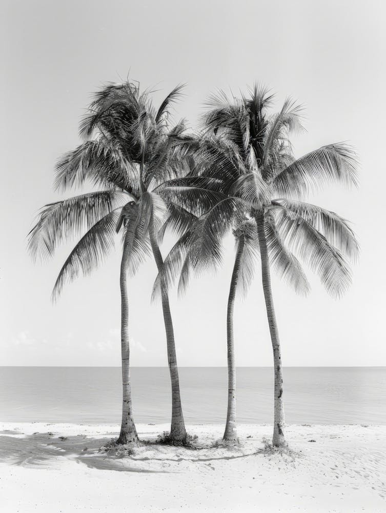 Three Palm Trees On The Beach 5