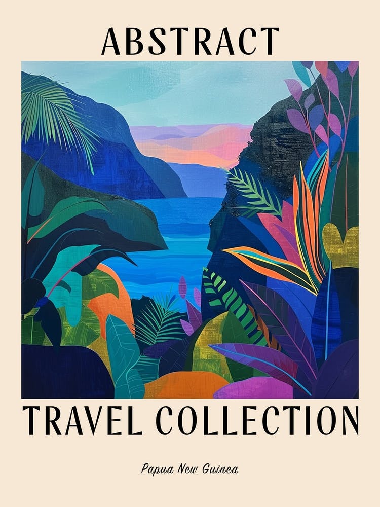 Abstract Travel Collection Poster Papua New Guinea 3