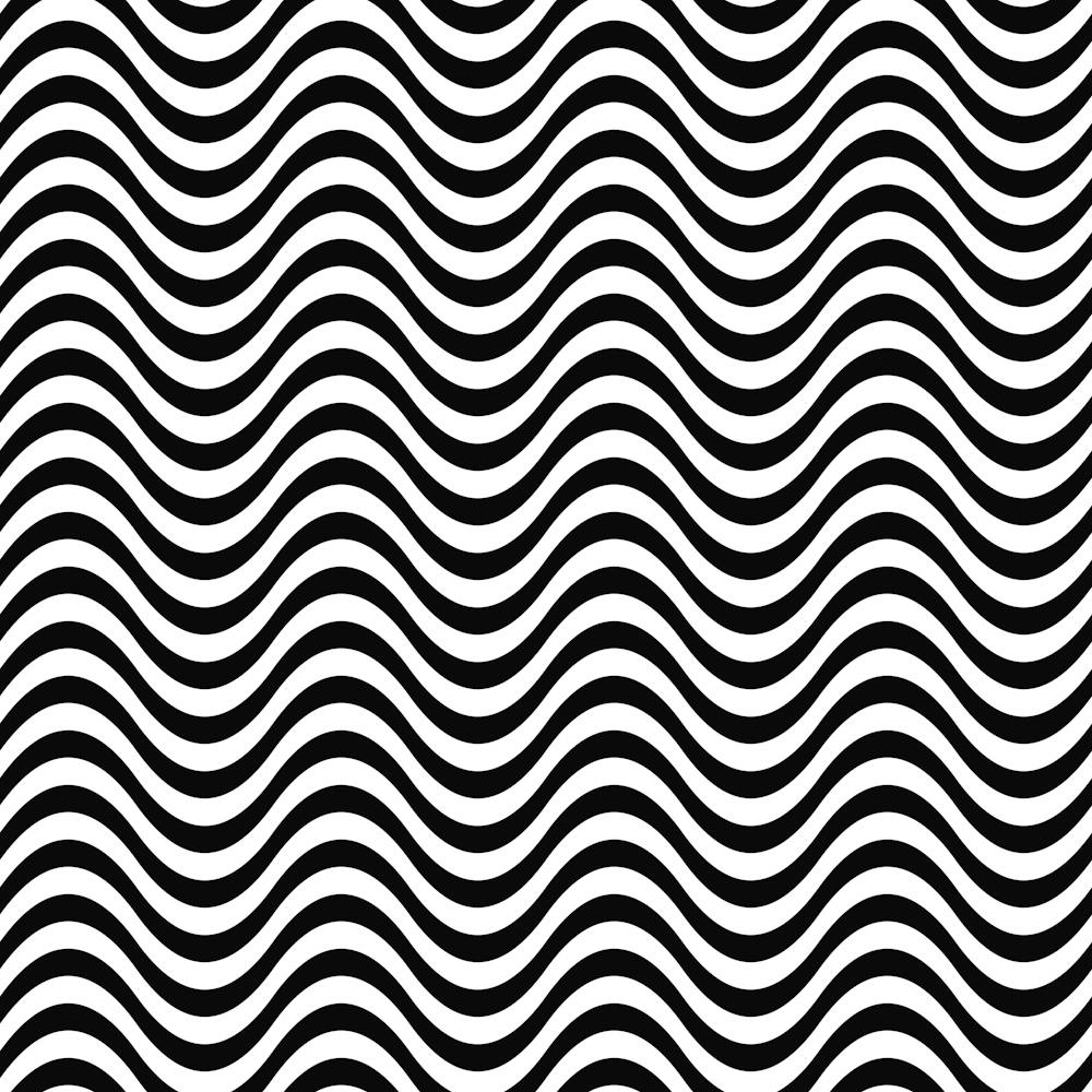 Black White Wave Pattern Wavy Water Seamless