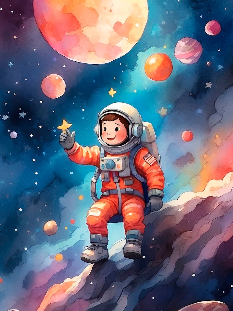 Astronaut Painting