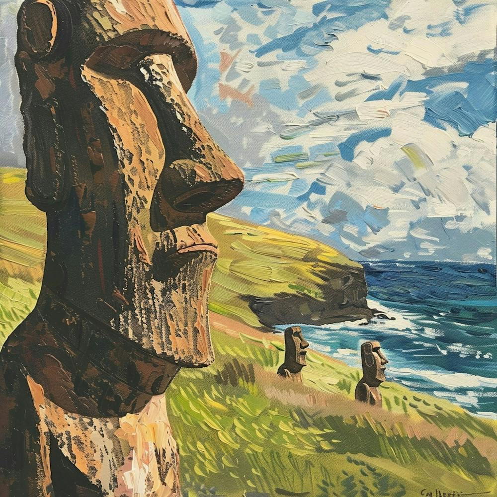 A Easter Island In Chile Oil Painting Illustrati 1720367318 4