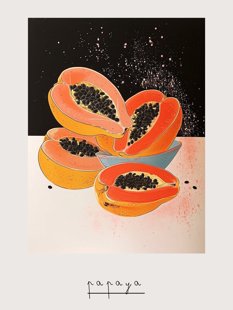 Art Deco Papaya 1 Poster