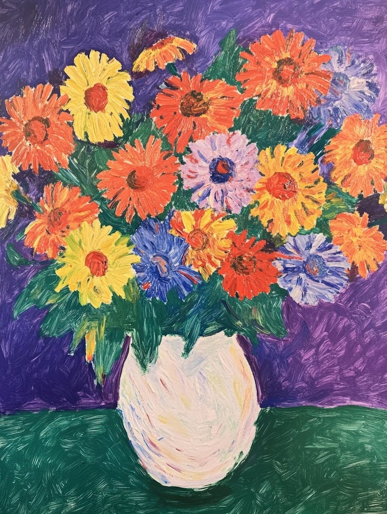 Gerberas In A Vase 1