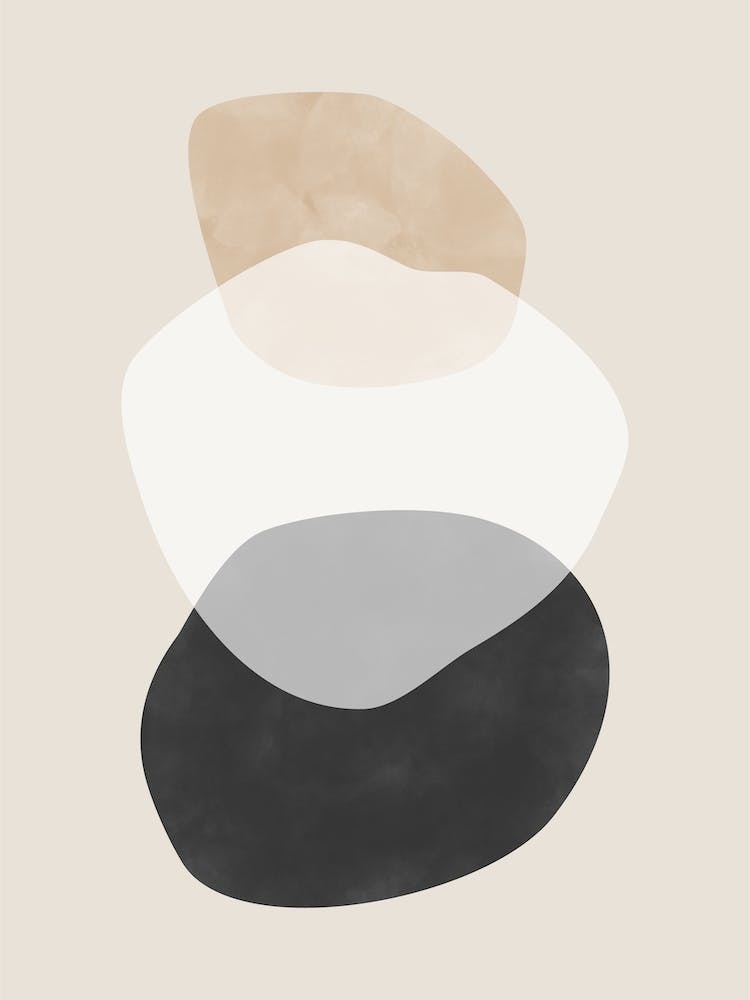 Beige Boho Shapes Poster