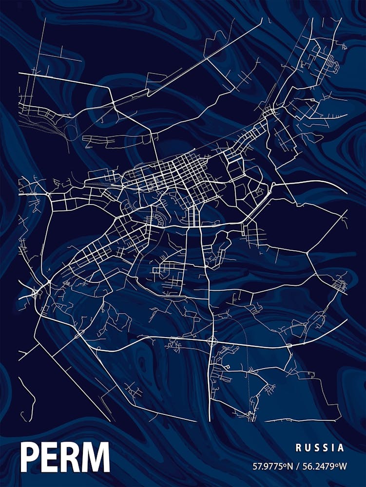 Perm Crocus Marble Map