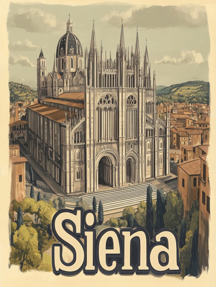 Aihrgdesign A Classic 1960s Travel Poster For Siena Showcasin 1b8aa8b6 0a76 4095 B743 A7eb42e34282 0