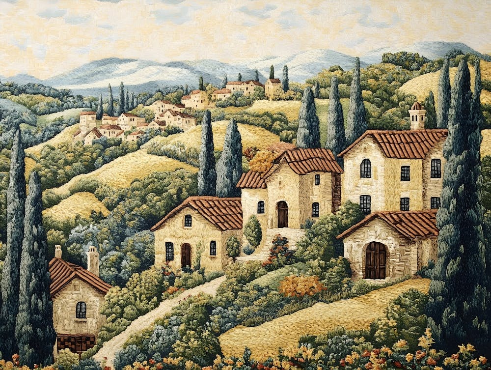 European Countryside Tapestry 4