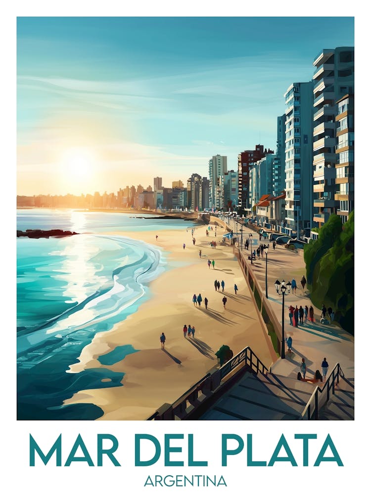Affiche de voyage Mar Del Plata