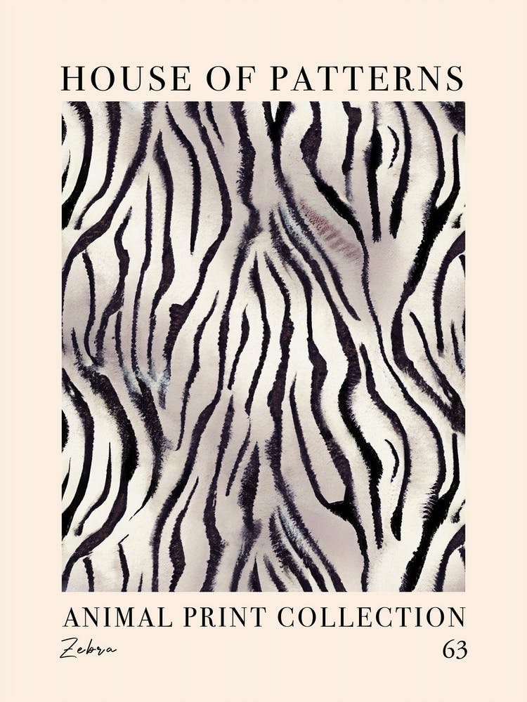House Of Patterns Zebra Animal Print Pattern 1