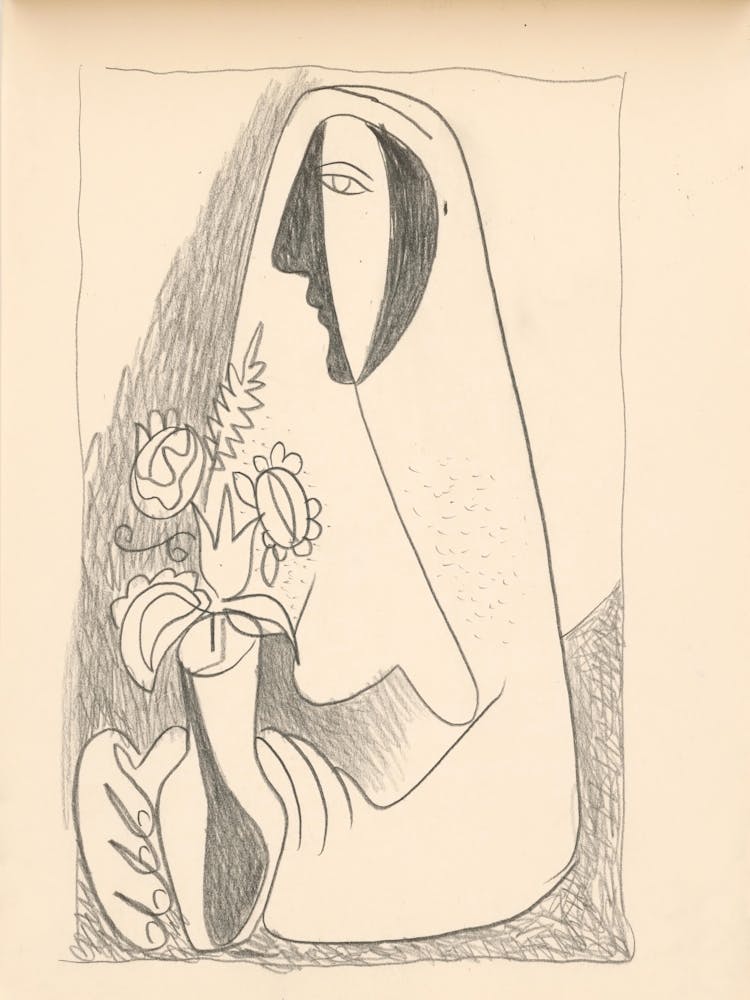 Woman With A Bouquet In A Vase, Mikuláš Galanda