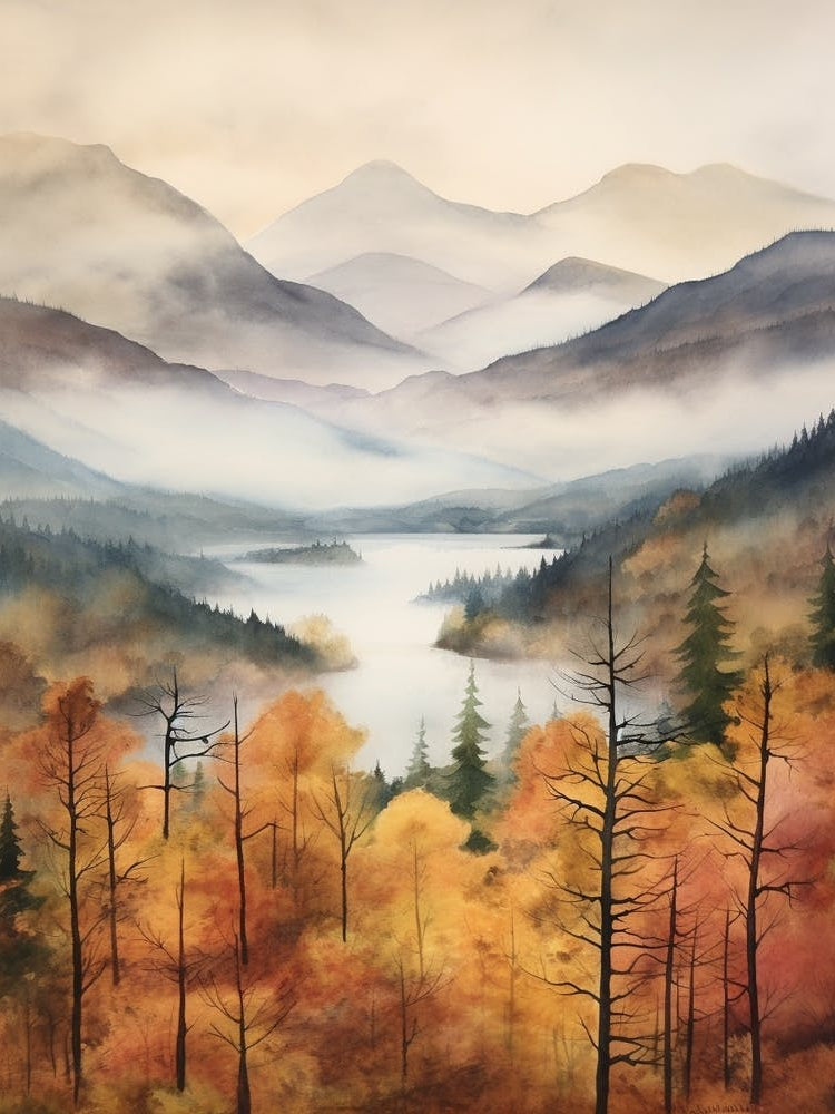 Autumn Forest Landscape The Trossachs Scotland 2